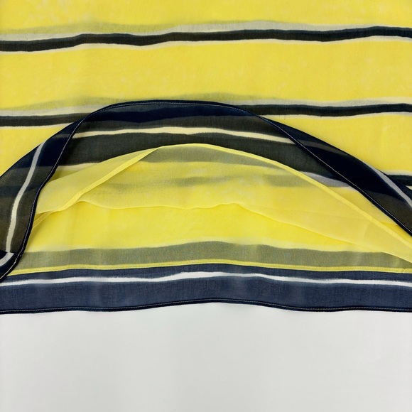 Cabi Knot Cami # 5207, Yellow and Navy Striped Tie Front Cami-Style Top, Medium - Picture 13 of 16